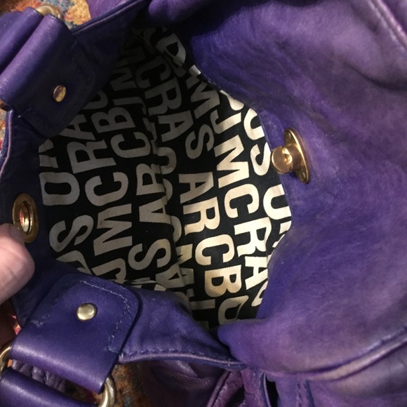 Marc by Marc Jacobs Purple Leather Bowler Handbag - Picture 8 of 10